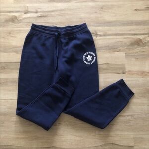 NHL Toronto Maple Leafs Navy Straight Leg Sweatpants with White Crest Accent